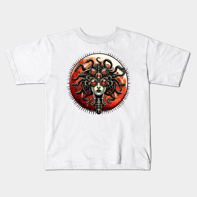 Gears and Gorgons Kids T-Shirt by ALM Artbox